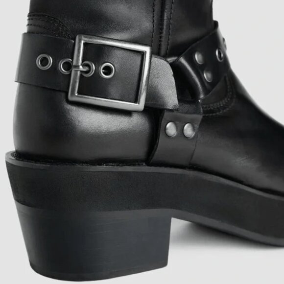 STEVEN MEISEL X ZARA Leather Bike Ankle Boots Size 6 - Picture 7 of 10